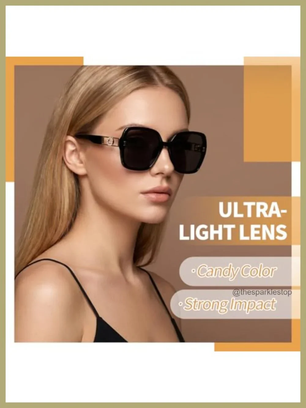 Retro 70s Oversized Square Sunglasses 4-Pack UV400 Protection Women